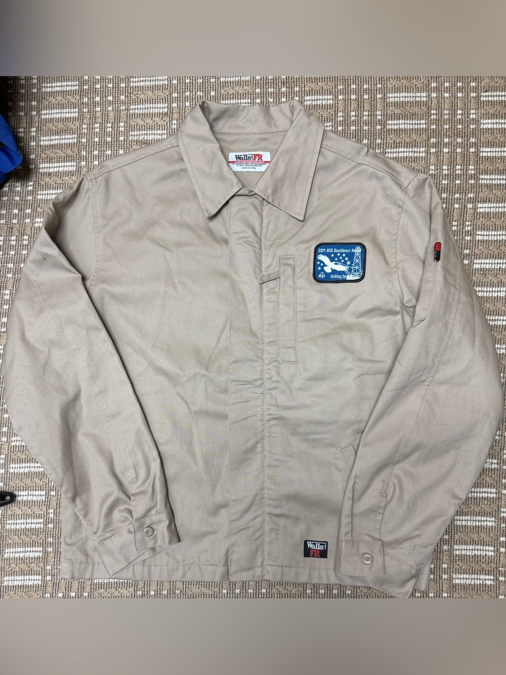 Walls Men’s Tan Work Jacket - Flame Resistant large oilfield